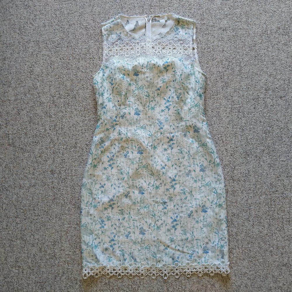 Ellie Tahari sleeveless shift dress, cocktail party, wedding guest, Size 10 NWOT